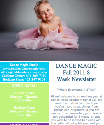 Fall8kNewsletter Fall 2011 8 Week Newsletter